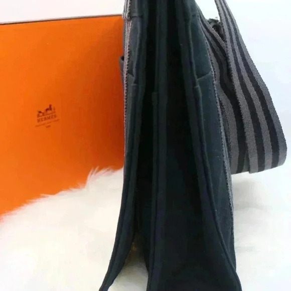 Hermès Grey Cotton Canvas Messenger Bag - Picture 5 of 14